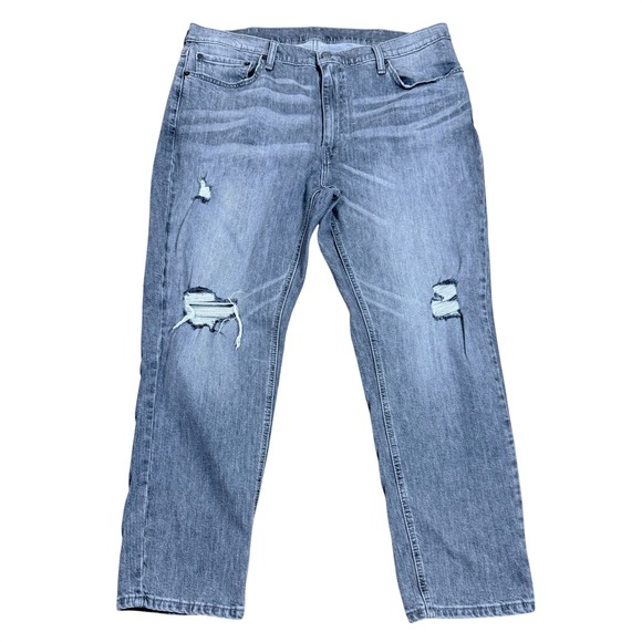 Levis 531 Mens Grey Athletic Slim Distressed Denim Jeans 40x30 S51077 NXBD - Picture 2 of 9